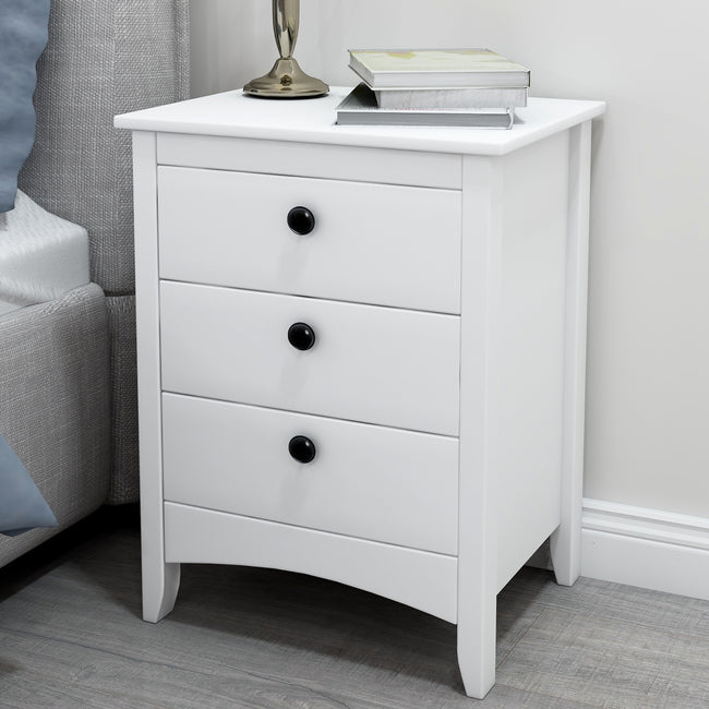 Bedside Cabinet White Chest of Drawers Bedroom Bedside Table_1
