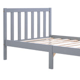 Wooden Bed Frame, Single Bed 3ft Solid Wooden Bed Frame, Bedroom Furniture for Adults, Kids, Teenagers ,90 x 190 cm (Grey)_4
