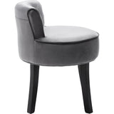【£3 OFF/4 ORDERS】Velvet Bedroom Chair Dresser Chair with OAK Legs, Dressing Table Fabric Stool Fabric Dressing Table Chair_5
