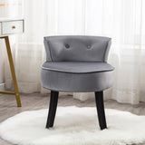 【£3 OFF/4 ORDERS】Velvet Bedroom Chair Dresser Chair with OAK Legs, Dressing Table Fabric Stool Fabric Dressing Table Chair_21