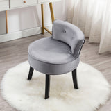 【£3 OFF/4 ORDERS】Velvet Bedroom Chair Dresser Chair with OAK Legs, Dressing Table Fabric Stool Fabric Dressing Table Chair_14