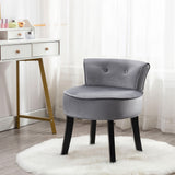 【£3 OFF/4 ORDERS】Velvet Bedroom Chair Dresser Chair with OAK Legs, Dressing Table Fabric Stool Fabric Dressing Table Chair_16