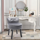 【£3 OFF/4 ORDERS】Velvet Bedroom Chair Dresser Chair with OAK Legs, Dressing Table Fabric Stool Fabric Dressing Table Chair_18