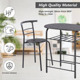 3-Piece Dining Table & Chair Set for Kitchen, Dining Room, Compact Space Wooden Steel Frame_21