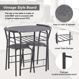 3-Piece Dining Table & Chair Set for Kitchen, Dining Room, Compact Space Wooden Steel Frame_20