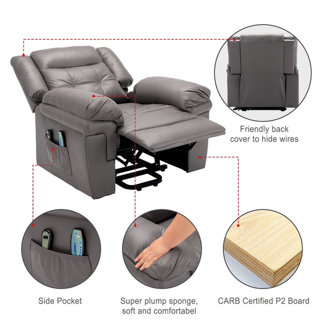 (288585578GAA)Power Lift Recliner,Lift Chairs Recliners for Elderly, Electric Massage Heating Chair for Seniors Living Room Armchair-Tech cloth_5