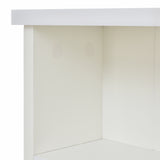 Bed with Shelves, White Wooden Storage Bed, Underbed Drawer - 3FT Single (90 x 190 cm) Frame Only_2