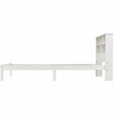Bed with Shelves, White Wooden Storage Bed, Underbed Drawer - 3FT Single (90 x 190 cm) Frame Only_9