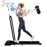 Folding Treadmill for Home Office Use,Under Desk Treadmill,1-6KM/H, Portable Walking Running Machine with Bluetooth Speaker, Remote Control, LCD Display, Phone Holder._21