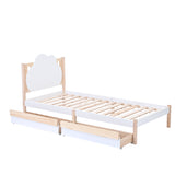 Wooden Solid White Pine Storage Bed with Drawers Bed Furniture Frame for Adults, Kids, Teenagers 3ft Single (White 190x90cm)_6