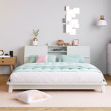 Wooden Storage Bed with Storage Headboard 4FT6 Double Solid Pine White Bed Furniture Frame for Adults, Kids, Teenagers_21