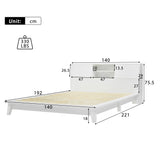 Wooden Storage Bed with Storage Headboard 4FT6 Double Solid Pine White Bed Furniture Frame for Adults, Kids, Teenagers_10