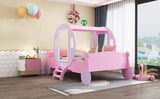 3FT  Princess Carriage Kids Toddler Bed , Single Car Bed, Pink, 90*190cm_5