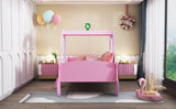 3FT  Princess Carriage Kids Toddler Bed , Single Car Bed, Pink, 90*190cm_6