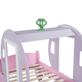 3FT  Princess Carriage Kids Toddler Bed , Single Car Bed, Pink, 90*190cm_11
