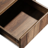 Wood grain coffee table, with a handleless drawer, a storage compartment and rear storage compartment, double-sided storage. With storage compartments on both sides.Office, living room sofa t_5