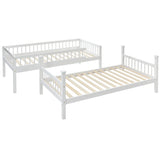 Bunk Bed, Kids Children, 3FT Solid Pine Wood Single Bed Frame & under Bed Slide Drawer Storage, with Shelf, White (90x190cm)_13