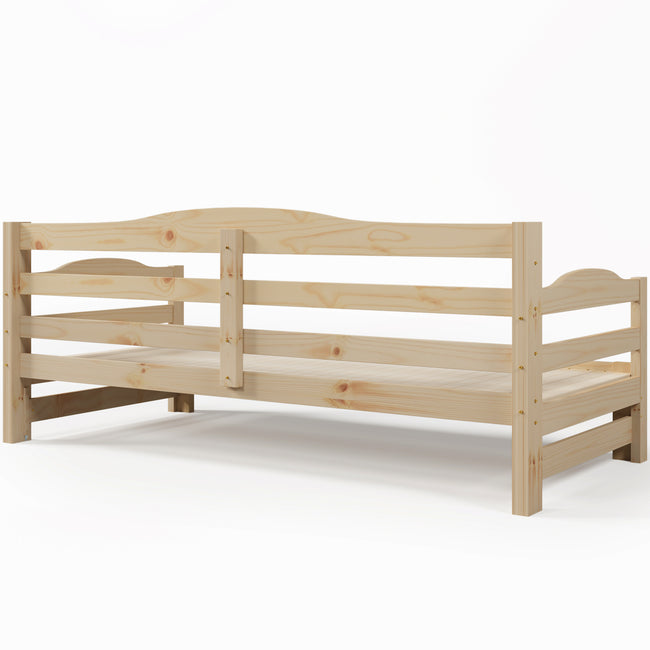 Daybed Cabin Bed SIngle Guest Bed Sofa Bed, Pull out Trundle for Living Room and Bedroom - (3 FT) 90 x190 cm -Natural_14
