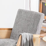 Comfortable Relax Rocking Chair Lounge Chair Recliner Upholstered Relaxing Recliner Armchair with Soft Cushion Leisure Rocker Lounge Chair for Living Room Bedroom Nursery_13