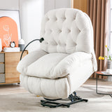 Power Recliner Chair with Lift, Heat and Massage for Elderly Side Pockets Phone Holder Single Recliner Chairs for Living Room_17