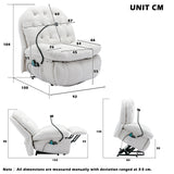 Power Recliner Chair with Lift, Heat and Massage for Elderly Side Pockets Phone Holder Single Recliner Chairs for Living Room_14