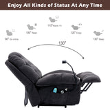Power Recliner Chair with Lift, Heat and Massage for Elderly Side Pockets Phone Holder Single Recliner Chairs for Living Room_18