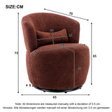 Swivel Accent Armchair Barrel Chair, Lounge Chair with Teddy Fabric and Mental Frame,  Swivel Tub Chair,Sofa Reading Chair for Living Room Bedroom Balcony Office_20