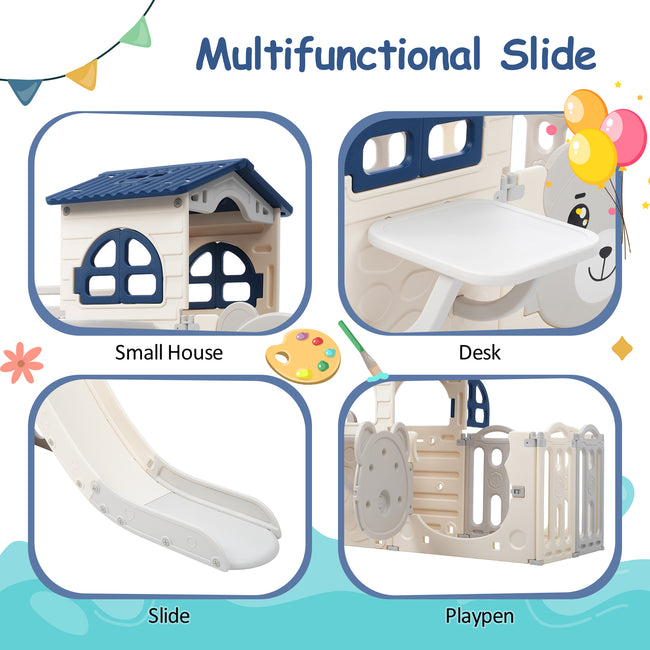 3 in 1 multifunctional slide, multi-functional children's toys, children's playpen, children's slide, children's cabin_21