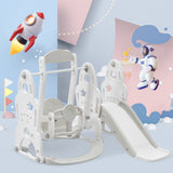 Toddler Slide and Swing Set 4 in 1, Kids Playground Climber Swing Playset with Basketball Hoops Freestanding Combination Indoor & Outdoor._0