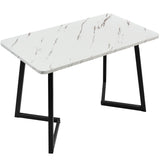 117×68cm Dining Table with 4 Chairs Set, Rectangular Dining Table Modern Kitchen Table Set,Dining Room Chair  dark grey Velvet Kitchen Chair,Black Table Legs_4
