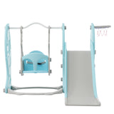 4-in-1 Multifunctional Toddler Slide with Swing Set, Kids Slide with Swing, Climber and Basketball Hoop, Large Toddler Slide for Indoor & Outdoor, Dolphin Pattern, Use-Strong, Kid-Safe (Baby _11
