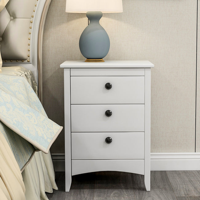 Bedside Cabinet White Chest of Drawers Bedroom Bedside Table_3