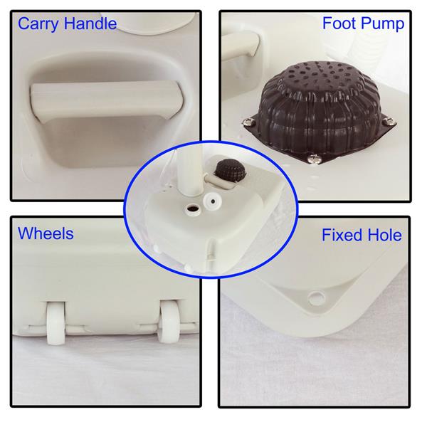 CHH-7701 Portable Removable Outdoor Wash Basin White