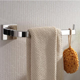 Bright Polishing Square Base Towel Hook Bars Silver Towel Rack 304 Stainless Steel Bathroom Accessories