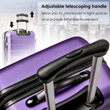 ABS Hard shell Travel Trolley Suitcase 4 wheel Luggage set Hand Luggage (28", Purple)_0