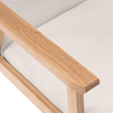 Burlywood Beige Fabric Wood Armrest Single Sofa - Perfect for Any Room (64x59x71cm)